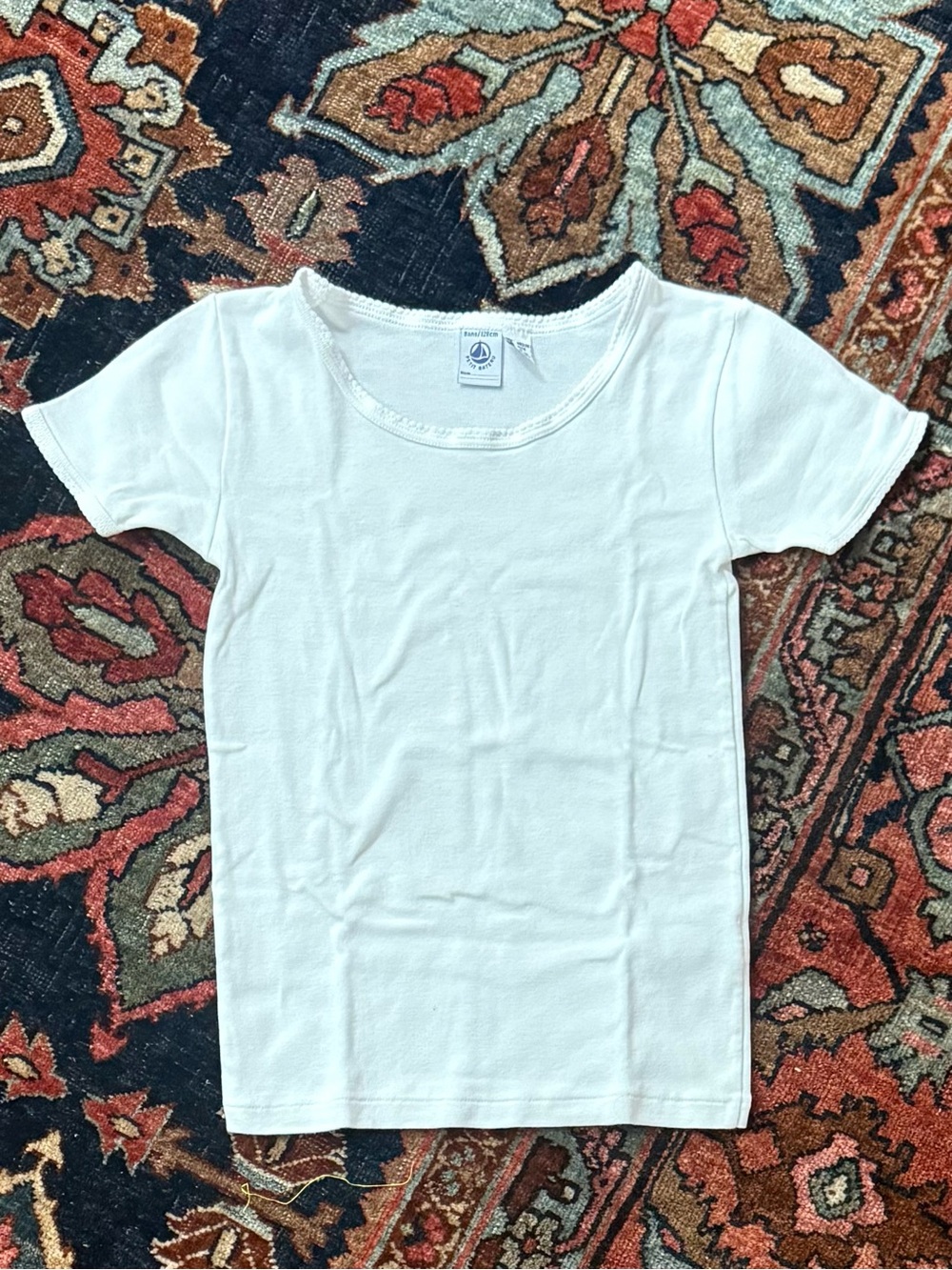 Petit Bateau White Short-Sleeve Kids Tee